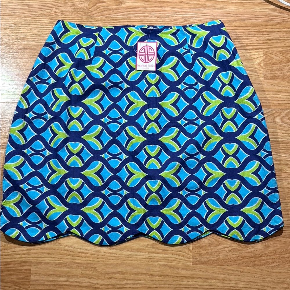 NWOT Blue and Green Patterned Women's Skirt
